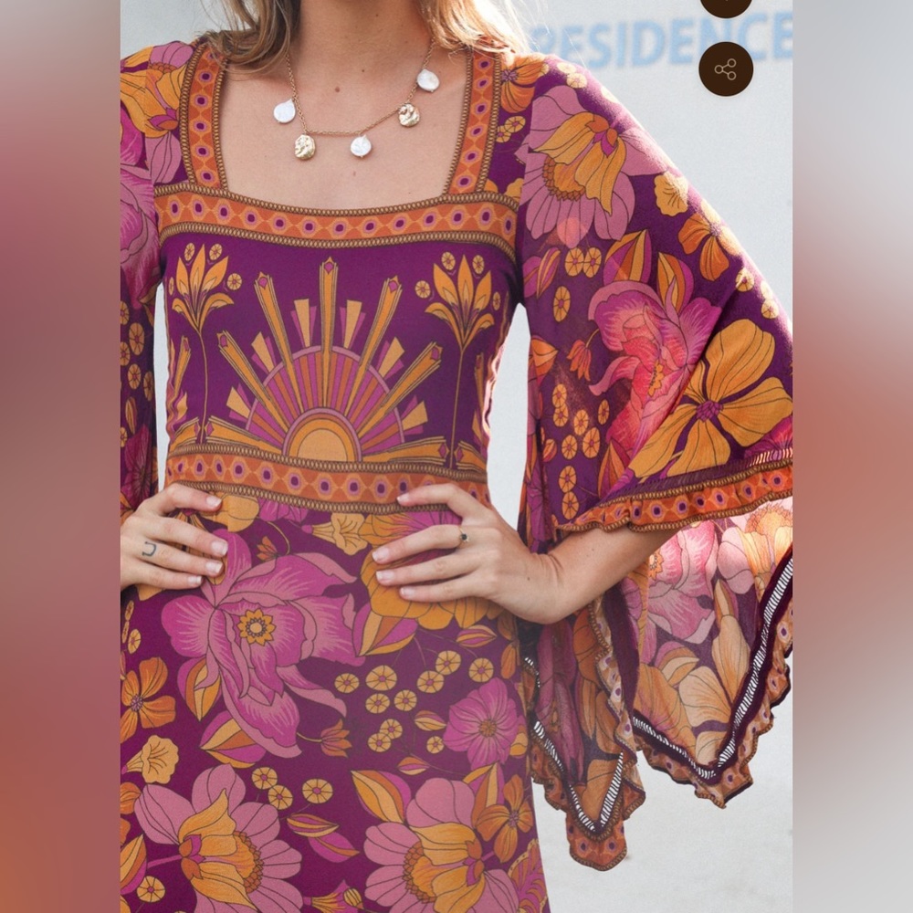 Nine Lives Bazaar Sundance Midi Dress in Royale - Picture 3 of 11